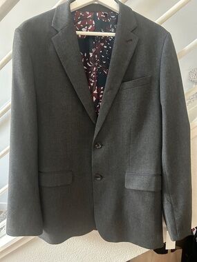 Ted Baker London "Hazlnut" Navy Blue Slim Fit Sport Coat - Size 2/ M